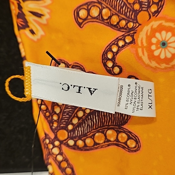 💕A.L.C.💕 Margot Bikini Bottom ~ Orange Abstract Paisey Multi-Color XL NWT - Picture 9 of 10